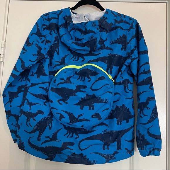 Mini Boden Blue Dinosaur Packable Rain Jacket 11-12years - Picture 3 of 7